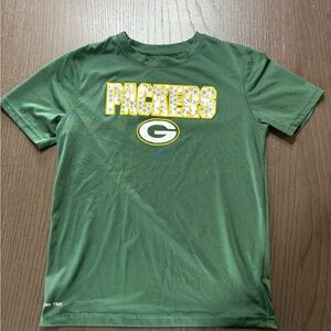 Youth Medium (10/12) NFL Green Polyester Shirt